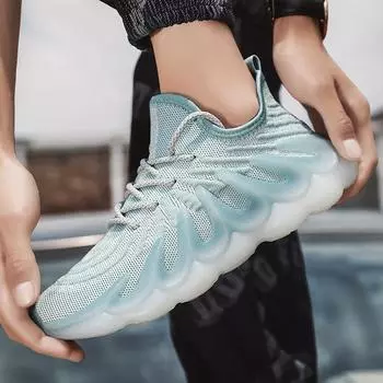 39-44 Мужская обувь, дышащая и универсальная летняя повседневная обувь, спортивная обувь 39 зелёный