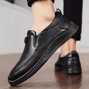 39-44 Мужские туфли с низким верхом и мягкой подошвой Мужские повседневные кожаные туфли 39 серый