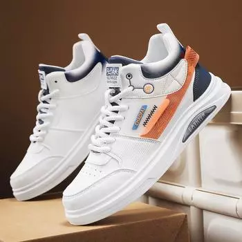 39-44 New Fashion Outdoor White Board Shoes for Boy Luxus Designer Men s Sneakers Tenis Masculino Casual Hard-Wearing Platform 39 чёрный