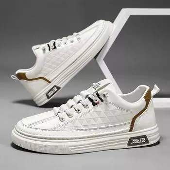 39-44 New Fashion Outdoor White Shoes for Men Sneakers Casual Luxus Designer Tnis Masculino Board Shoes for Boy Hard-Wearing 39 бежевый