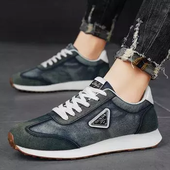 39-44летние синие кроссовки для мужчин, повседневная обувь класса люкс, износостойкая дизайнерская обувь для мальчиков, модные теннисные туфли для мужчин, бесплатная доставка 39 черный серый