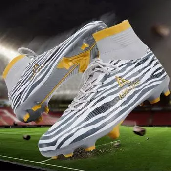 39-45 футбольные бутсы мужские кожаные уличные газонные футбольные бутсы большого размера футбольные бутсы с искусственным покрытием футбольные бутсы 39 красный/чёрный