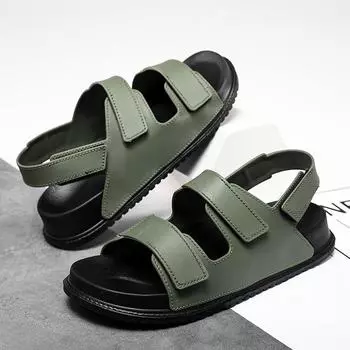 39-45 Модные летние мужские сандалии для отдыха на природе пляжная обувь для мальчиков повседневные дизайнерские сандалии для мальчиков роскошные нескользящие мужские туфли бесплатная доставка 39 серый