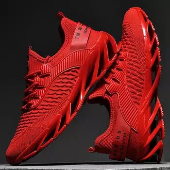39-45 Мужские Большие Размеры Легкие и Модные Трендовые Кроссовки Fly Woven Повседневные Спортивные Кроссовки Кроссовки 39 красный
