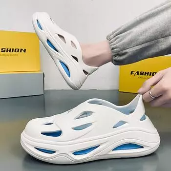 39-45 sandals men s shoes summer new casual fashion thick-soled feet beach bird s nest hole shoes 39