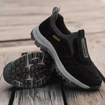 39-46 Мужская прогулочная обувь Твердые нескользящие мужские походные туфли на открытом воздухе Мужская походная спортивная обувь Модные гибкие кроссовки 39 синий