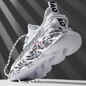 39-46 Мужские Большие Размеры Легкие Простые Модные и Трендовые Fly Woven Повседневные Спортивные Кроссовки Кроссовки 39 белый