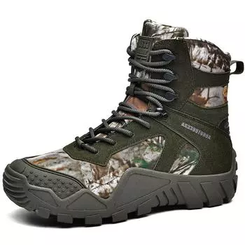 39-47 Мужские зимние ботинки Ретро армейские ботинки Нескользящие износостойкие уличные хлопковые зимние ботинки на толстой подошве Высокие хлопковые ботинки Мужские зимние ботинки 39 чёрный