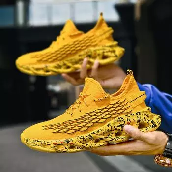 39-48 Мужская Простая и Модная Повседневная Обувь Большие Размеры Тканые Кроссовки Модная Спортивная Обувь Кроссовки Мужская Обувь 39 красный