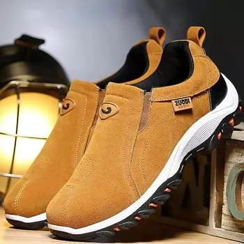 39-48 Мужская сверхлегкая повседневная уличная повседневная обувь большого размера, легкие походные туфли, лоферы 39 чёрный