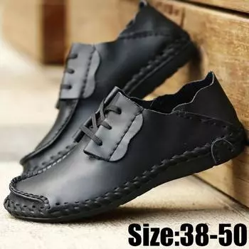 39-50 Модная мужская кожаная обувь Кожаная повседневная обувь Формальная обувь Костюмная обувь 38 чёрный