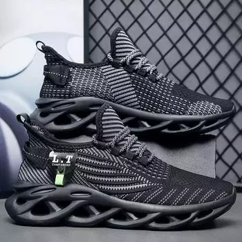 39-50 Мужские легкие дышащие сетчатые туфли большого размера, мужские кроссовки, кроссовки, теннисная спортивная мужская обувь 39 белый