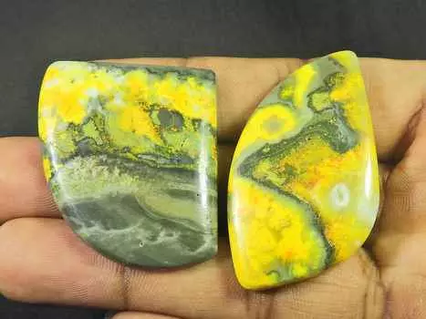 39-51MM натуральный яшма шмеля фантазийный кабошон 2 шт россыпью драгоценный камень 138 карат. РК-2142