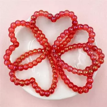 39,6*36,8 мм DIY ювелирные аксессуары акриловые модные для браслета ожерелья Love Heart 5 шт серьги бусины красный