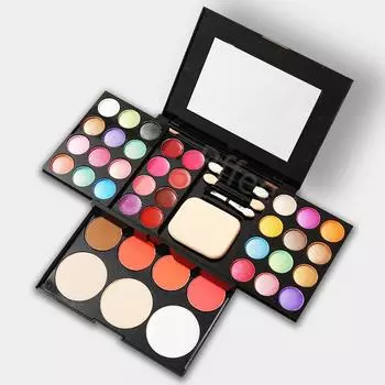 39 цветов Матовые блестящие тени для век Помада Румяна Тональный крем Палитра Макияж Сценическое представление Косметические тени для век