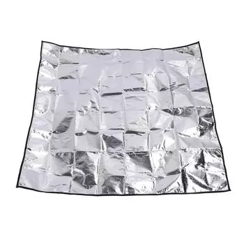 39-дюймовый 4-слойный серебряный огнестойкий коврик, водонепроницаемый, маслостойкий, многоразовый, термостойкий, для гриля, напольный коврик