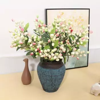 39 см искусственная ветка с ягодами, украшение для дома, свадьбы, вечеринки, искусственные растения с ягодами, реквизит для фотосъемки, рождественские украшения своими руками