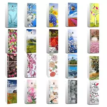 39 стилей, красивые пейзажные наклейки на холодильник, крышка холодильника, дверная виниловая самоклеящаяся наклейка для декора кухонной мебели, наклейка для морозильной камеры, сделай сам 40x120cm