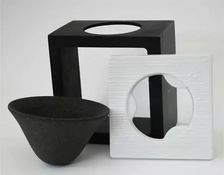 39Arita Ceramic Coffee Filter Premium Set фильтр в деревянной коробке, который можно использовать как капельный кофейный фильтр, 3 предмета (Cerafilter, держатель, подставка)