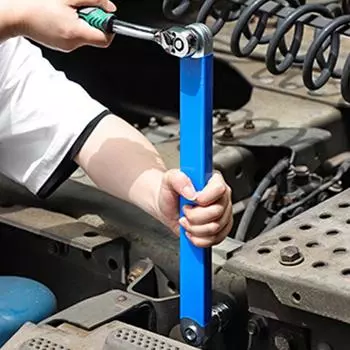 39cm Multifunctional Extension Wrench with 4 Adapters Universal Multitool Socket Wrench Tool Automotive Hand Tool Supplies синий