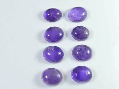39Cts. Натуральный аметист овальный кристалл кабошон драгоценный камень 08 шт. лот 10X12MM RQ-1805