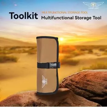$3.04 81%скидка | Портативная сумка из рулона ткани Оксфорд, складной гаечный ключ, молоток, походный карманный инструмент, сумка для хранения инструментов