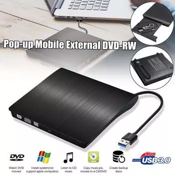 3. 0 Usb Slim Внешний DVD-RW записывающий привод для компакт-дисков, оптический драйвер для ПК, ноутбука, мобильного внешнего DVD-RW
