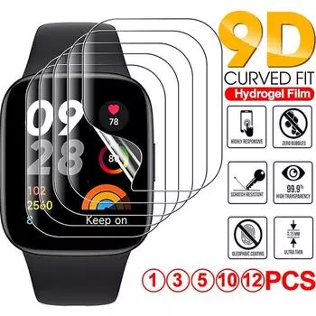3-10 шт. 9D изогнутая гидрогелевая пленка для Xiaomi Redmi Watch 3/2/2 Lite, мягкая защита экрана для Redmi Watch 3 SmartWatch, не стекло Redmi Watch 2 Lite-TPU-5pcs чистый