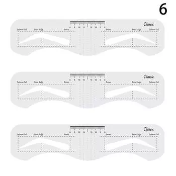 3/10 шт. многоразовый трафарет для бровей мягкая линейка определитель бровей руководство по рисованию бровей укладка формирование уход шаблон карта