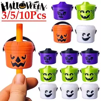 3-10 шт. Пластиковые милые соломенные украшения на Хэллоуин, забавные соломенные украшения, тыква на Хэллоуин, соломенная защита для вечеринки по случаю дня рождения 3pcs белый
