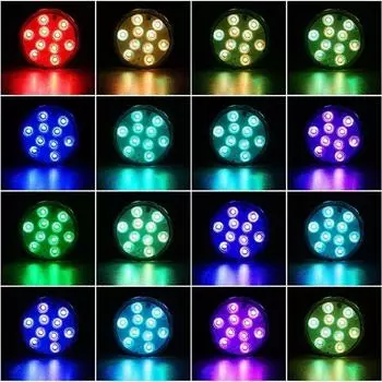 3/10 светодиодных светильников для бассейна с дистанционным управлением RGB для дайвинга и рыб, светодиодные подводные лампы, декоративные лампы для кораблей/автомобилей, аквариумов и ваз