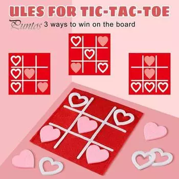 3/12/24 шт. Мини XO Felt Настольная игра Обучающая XO Головоломка Игрушка для малышей Мальчиков Девочек Портативная Дорожная Стратегическая Битва Настольная Игра для 2 Игроков 3pcs