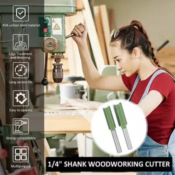 3-12 мм фреза для заподлицо с поверхностью, 2-канавочная фреза для чистки, прямая фреза для деревообработки, сферическая концевая фреза, круглая фреза T-типа для прорезки пазов 4PCS Type3