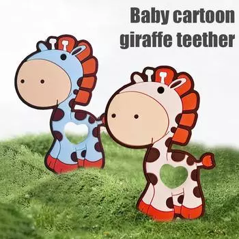 3-12 months baby teethers, baby teething essential, silicone giraffe animal shape teethers, baby gifts teething baby teething