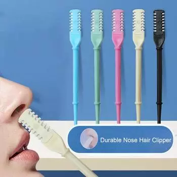 3/12 шт. 2-в-1 триммер для волос в носу, вращающийся на 360 градусов, двухсторонние лезвия, инструмент для удаления волос в носу, ручная машинка для стрижки волос из нержавеющей стали 3pcs небесно-голубой