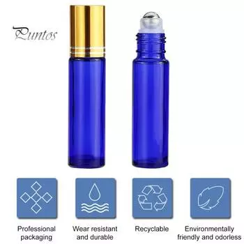 3/12 шт., флаконы с роликовыми шариками для эфирного масла, многоразовые пустые бутылки из прозрачного стекла с роликовыми шариками из нержавеющей стали для парфюмерии, косметического лосьона Essential 3pcs чистый