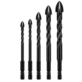 3-12мм Твердосплавное сверло по цинковому сплаву Профессиональный расширитель отверстий Сверление стекла, керамической плитки 5pcs
