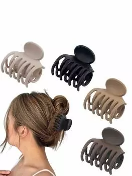 3/12pcs Double row tooth clip Small claw clip for thin hair 1.6 inches (about 4 cm) medium matte non-slip short hair accessories