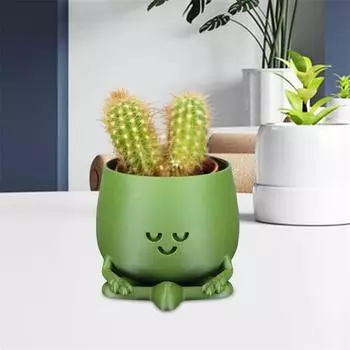 3,14-дюймовый горшок для цветов Happy Face, сделанный вручную на 3D-принтере, симпатичный горшок для цветов в виде гитары, суккулентный горшок для любителей гитар Lifting dumbbells