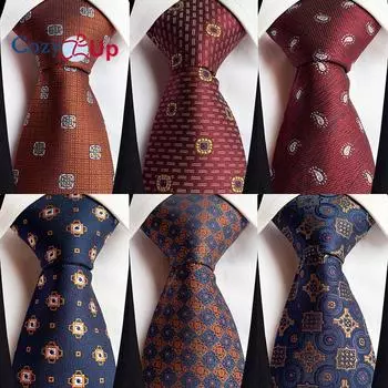 3,15 дюйма(8 см) Модный мужской галстук в клетку с узором PaisleyTies для свадьбы