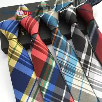 3,15-дюймовый модный полосатый мужской галстук в клетку с узором пейсли для свадьбы