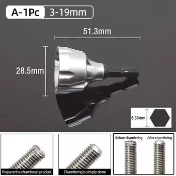 3-19 мм инструмент для снятия заусенцев с внешней фаски, инструмент для сверления металла из нержавеющей стали, инструмент для удаления заусенцев, очистка болтов, аксессуары для шестигранных инструментов