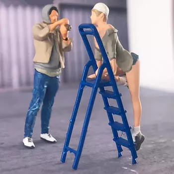 3 1/64 миниатюрный реквизит для сцены, коллекции фигурок фотографа, модель для дома, рабочего стола, офиса, жизни белый