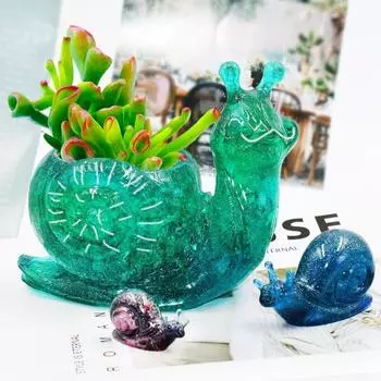 3/1 шт 3D Улитка силиконовая форма DIY ручной работы цветочный горшок эпоксидная смола форма для хранения ювелирных изделий украшение домашнего стола гипсовая форма для животных