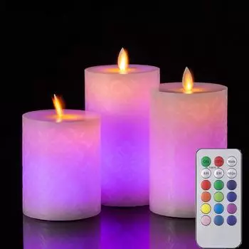 3/1 шт. настоящие восковые светодиодные свечи с пультом дистанционного управления светодиодные беспламенные электрические свечи лампа чайная свеча для домашнего свадебного декора ночник