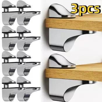 3/1 шт. Регулируемый держатель для стеклянной полки, зажим, кронштейны для ванной комнаты, держатель для деревянных полок, кронштейн для полки для стекла 1PCS