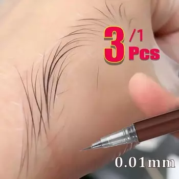 3/1 шт. жидкий карандаш для татуировки бровей 0,01 мм ультратонкая головка водостойкая ручка для бровей устойчивая к поту легко окрашивается косметический макияж для глаз 101# Brown