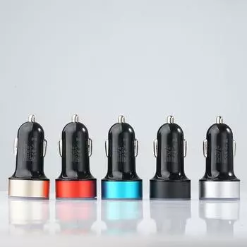 3.1A 5V автомобильное зарядное устройство 2 порта USB быстрая зарядка QC адаптер светодиодный цифровой дисплей вольтметр автомобильная быстрая зарядка для смартфона Samsung чёрный