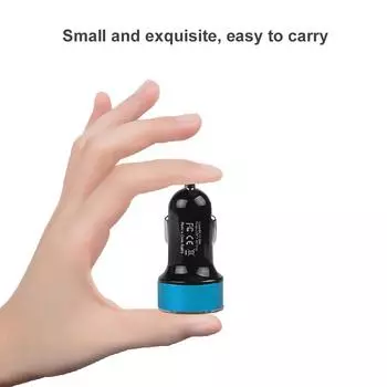 3.1A Dual Usb Car Charger 2 Ports Lcd Display 12V Car Cigarette Socket Lighter Car Phone Charger for Iphone 13 14 Pro Samsung чёрный