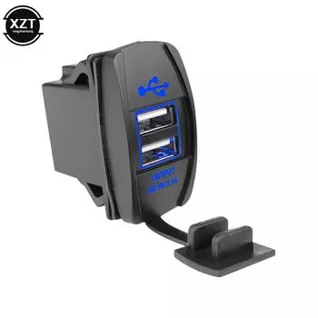 3.1A Двойной USB-разъем для зарядного устройства с переключателем, водонепроницаемая розетка для автомобиля, лодки, грузовика, автофургона, морской техники, панель переключателя белый